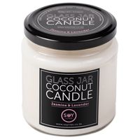 Soylites Coconut Candle - Clear Jar - Jasmine, Lavender